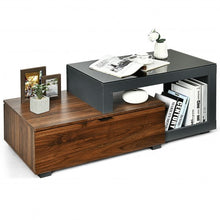 Load image into Gallery viewer, Modern Chic Glass Top Cocktail Coffee Table with Storage Cabinet