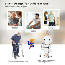 Load image into Gallery viewer, Folding Rehabilitation Auxiliary Standard Walker Aluminum Alloy with Support