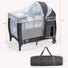 Load image into Gallery viewer, Portable Baby Playard with Changing Station and Net