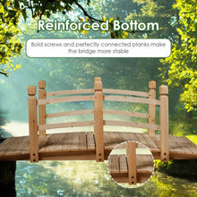 Load image into Gallery viewer, 5' Wooden Garden Bridge Arc Stained Finish Footbridge Decorative