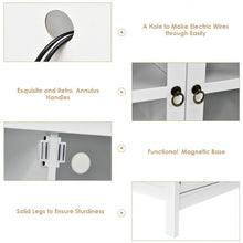 Load image into Gallery viewer, 50" TV Stand Modern Wood Storage Console with 2 Doors-White