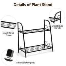Load image into Gallery viewer, 2-tier Patio Metal Plant Stand