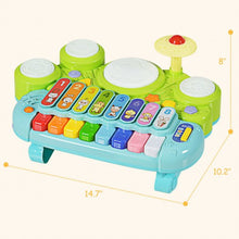 Load image into Gallery viewer, 3-in-1 Electronic Piano Xylophone Game Drum Set Musical Toys