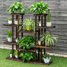 Load image into Gallery viewer, 6 Tier Wood Plant Stand Flower Shelf Rack Holder