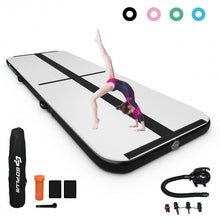 Load image into Gallery viewer, Air Track Inflatable Gymnastics Tumbling Mat with Pump-Black