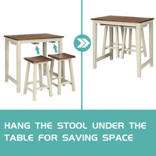Load image into Gallery viewer, 3-Piece Bar Table Set Counter Pub Table