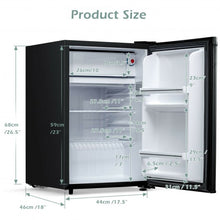 Load image into Gallery viewer, 2.5 Cu Ft Compact Single Door Refrigerator with Freezer-Black