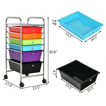 Load image into Gallery viewer, 6 Drawers Rolling Storage Cart Organizer-Multicolor