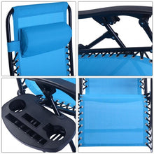 Load image into Gallery viewer, 2 pcs Folding Lounge Chair with Zero Gravity