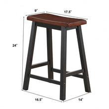 Load image into Gallery viewer, 24" Height Set of 2 Home Kitchen Dining Room Bar Stools-Coffee