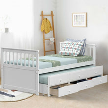 Load image into Gallery viewer, Alternative Twin Captain's Bunk Bed-White