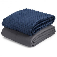Load image into Gallery viewer, 15 lbs Weighted Blanket with Removable Soft Crystal Cover