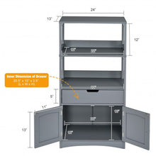 Load image into Gallery viewer, Bathroom Storage Cabinet with Drawer and Shelf Floor Cabinet-Gray