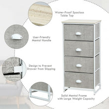 Load image into Gallery viewer, Chest Storage Tower Side Table Display Storage with 4 Drawers-Gray