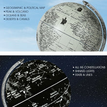 Load image into Gallery viewer, 3-in-1 LED World Globe with Illuminated Star Map