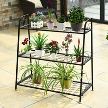 Load image into Gallery viewer, 3-tier Metal Plant Stand Shelf Display Rack for Plants Shoes Flower Pot