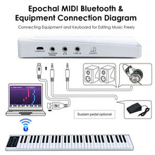 Load image into Gallery viewer, 61-key MIDI Bluetooth Portable Electronic Piano