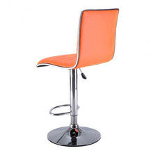 Load image into Gallery viewer, Set of 2 Swivel Bar Stool Modern Adjustable Height Hydraulic Diner Chair 4 color-orange