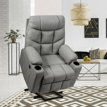 Load image into Gallery viewer, Electric Power Lift Recliner Massage Sofa-Light Gray