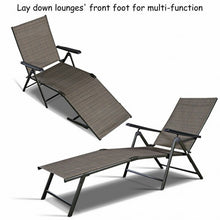 Load image into Gallery viewer, 2 Pcs Patio Furniture Adjustable Pool Chaise Lounge Chair Outdoor Recliner