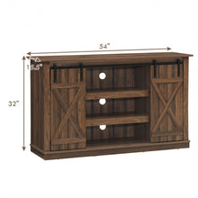 Load image into Gallery viewer, Sliding Barn TV Stand Console Table-Brown