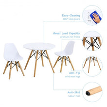 Load image into Gallery viewer, Kids Modern Dining Table Set with 2 Armless Chairs