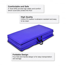 Load image into Gallery viewer, 4'x8'x2" Folding Panel Gym Fitness Gymnastics Mat-Blue