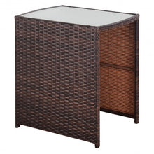 Load image into Gallery viewer, 3 pcs Cushioned Outdoor Wicker Patio Set