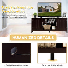 Load image into Gallery viewer, Entertainment Media TV Stand with Storage Cabinets-Brown