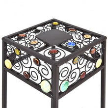 Load image into Gallery viewer, 3 pcs Square Ceramic Beads Decor Metal Plant Stand