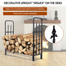 Load image into Gallery viewer, 4' Outdoor Heavy Duty Steel Firewood Wood Storage Rack