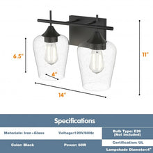Load image into Gallery viewer, 2-Light Modern Bathroom Vanity Light Fixtures