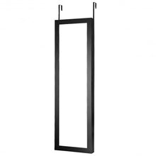 Load image into Gallery viewer, Wall Door Mounted Magnetic Mirrored Jewelry Cabinet-Black