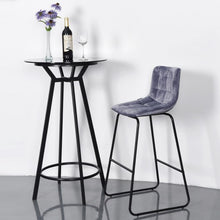 Load image into Gallery viewer, Set of 2 Velvet Bar Stools Pub Kitchen Chairs