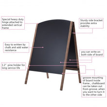 Load image into Gallery viewer, 40" Wood A-Frame Sidewalk Wedding Signage Chalkboard