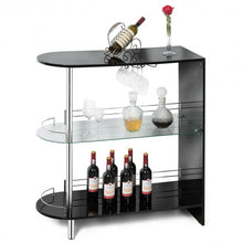 Load image into Gallery viewer, 2-holder Bar Table withTempered Glass Shelf