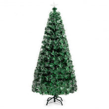 Load image into Gallery viewer, 5' / 6' Pre-Lit Fiber Double-Color Lights Optic Christmas Tree-5'