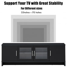 Load image into Gallery viewer, 70" Media Entertainment TV Stand with Storage Cabinet-Black
