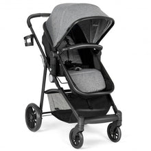 Load image into Gallery viewer, 2-in-1 Foldable Pushchair Newborn Infant Baby Stroller-Gray