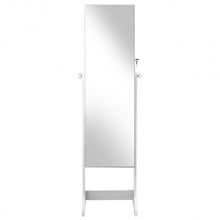 Load image into Gallery viewer, Jewelry Cabinet Armoire Lockable Standing Storage Organizer-White