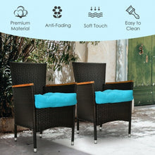 Load image into Gallery viewer, 21" x 21" Patio Chair Seat Cushion Pads for Indoor and Outdoor-Turquoise
