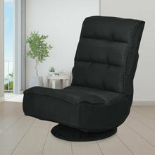 Load image into Gallery viewer, 5-Position Folding Floor Gaming Chair-Black