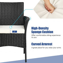 Load image into Gallery viewer, 2 pieces Patio Wicker Chairs with Cozy Seat Cushions