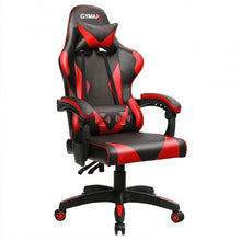 Load image into Gallery viewer, Gaming Chair Reclining Swivel with Massage Lumbar Support -Red