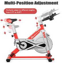 Load image into Gallery viewer, Stationary Silent Belt Adjustable Exercise Bike w/Phone Holder & Electronic-RE
