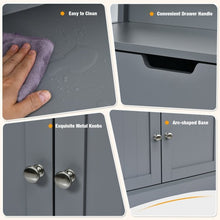 Load image into Gallery viewer, Bathroom Storage Cabinet with Drawer and Shelf Floor Cabinet-Gray