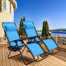 Load image into Gallery viewer, 2 pcs Folding Lounge Chair with Zero Gravity
