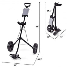 Load image into Gallery viewer, Folding 2 Wheels Push Pull Golf Cart Trolley with Scoreboard