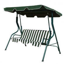Load image into Gallery viewer, 3 Seats Patio Canopy Swing-Green