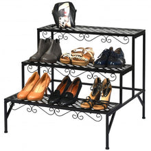 Load image into Gallery viewer, 3 Tiers Metal Decorative Plant Stand